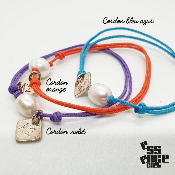 Bracelet femme réglable avec perle d'eau douce