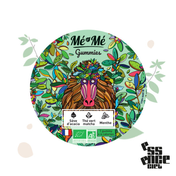 Gomme d’acacia bio à macher à la menthe. Bonbons alternatif. Super-aliment.